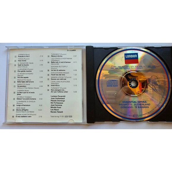 Essential Opera CD By London Featuring Pavarotti Sutherland Domingo Te Kanawa 19 - Picture 2 of 3